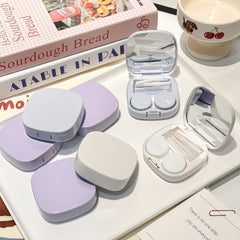 Like Fish Solid Color Portable Coloured Contact Lens Case