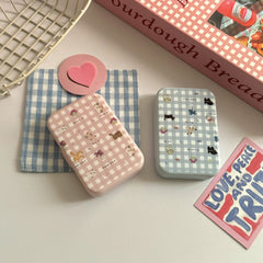 Like Fish Grid Animal House Coloured Contact Lens Case