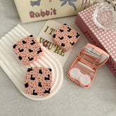 Floral Bow Cat-Shaped Coloured Contact Lens Case