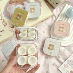 Little Bear Cake Colored Contact Lens Case