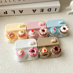Lovely Pastel-Style Cake Coloured Contact Lens Case