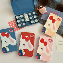 Lop Ear Bow Bunny Coloured Contact Lens Case