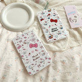 Pastel Bow Lop Ear Bunny Diary Coloured Contact Lens Case