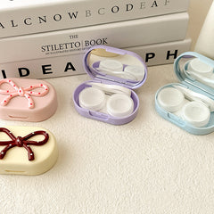 Dainty Dot Ribbon Coloured Contact Lens Case