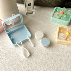 Pastel Blossom Coloured Contact Lens Case