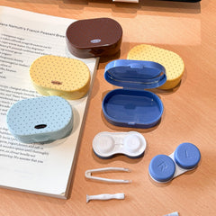 Retro Polka Dot Coloured Contact Lens Case