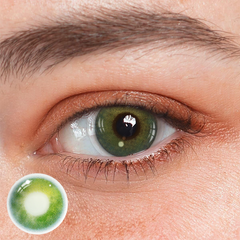 lracema Green Prescription Coloured Contact Lenses