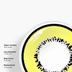 Cosplay Element Yellow Prescription Coloured Contact Lenses