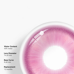 Cosplay Fairy Rose Pink Coloured Contact Lenses