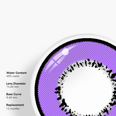 Cosplay Element Purple Prescription Coloured Contact Lenses