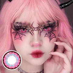 Cosplay Pink love Pink Coloured Contact Lenses