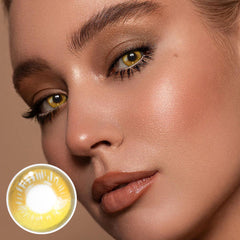 Cosplay Anime Yellow Prescription Coloured Contact Lenses