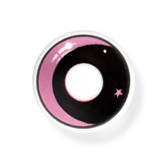 Halloween Moon Star Pink Coloured Contact Lenses