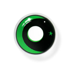 Halloween Moon Star Green Coloured Contact Lenses