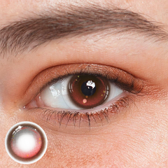 Cosplay Abyss Crazy Pink Coloured Contact Lenses