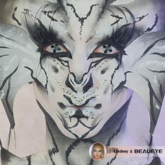 Cosplay Black Cross Coloured Contact Lenses