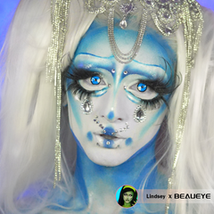 Cosplay Black Lobelia-Blue Coloured Contact Lenses