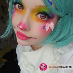 Cosplay Pink love Pink Coloured Contact Lenses