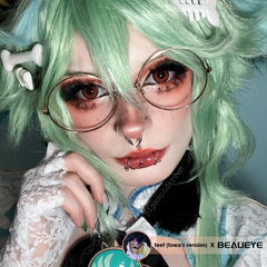 Cosplay Queen Orange Brown Coloured Contact Lenses