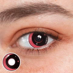 Halloween Moon Star Red Coloured Contact Lenses