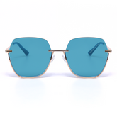 Wanda Geometric Blue Sunglasses