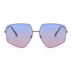 Bella Geometric Blue Sunglasses
