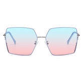Beatrice Oversized Pink Blue Sunglasses