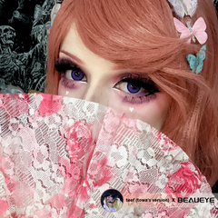 Love Words Purple Coloured Contact Lenses
