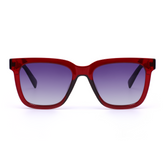 Emmanuel Retro Square Red Sunglasses