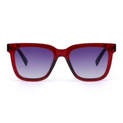 Emmanuel Retro Square Red Sunglasses
