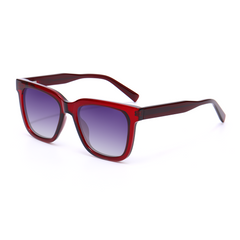Emmanuel Retro Square Red Sunglasses