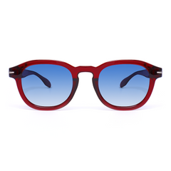 Vilma Retro Round Red Sunglasses