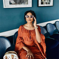 Aline Cat eye Yellow Sunglasses