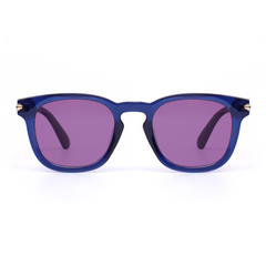 Alana Retro Round Blue Sunglasses