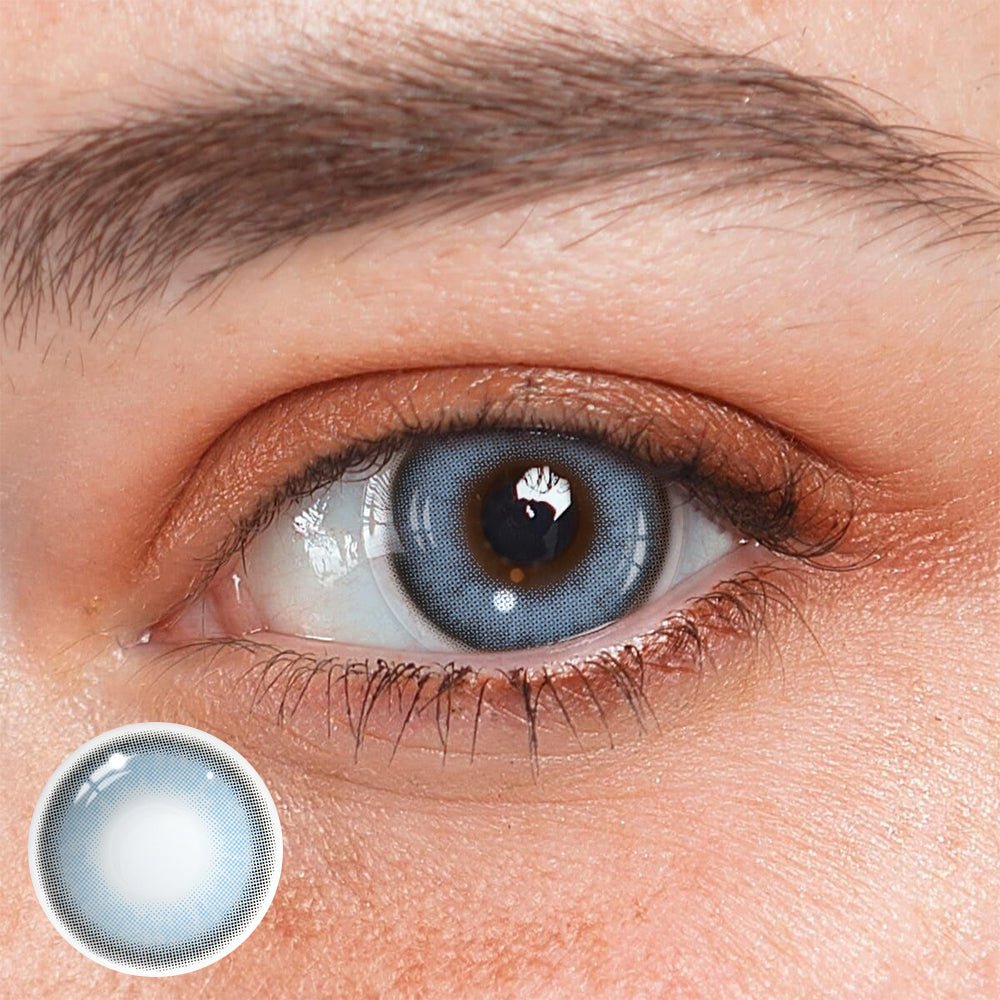 Adelina Blue Prescription Coloured Contact Lenses - BEAUEYE (UK)