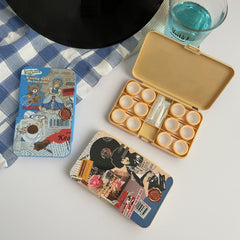 American Retro Young Girl Coloured Contact Lens Case - BEAUEYE (UK)