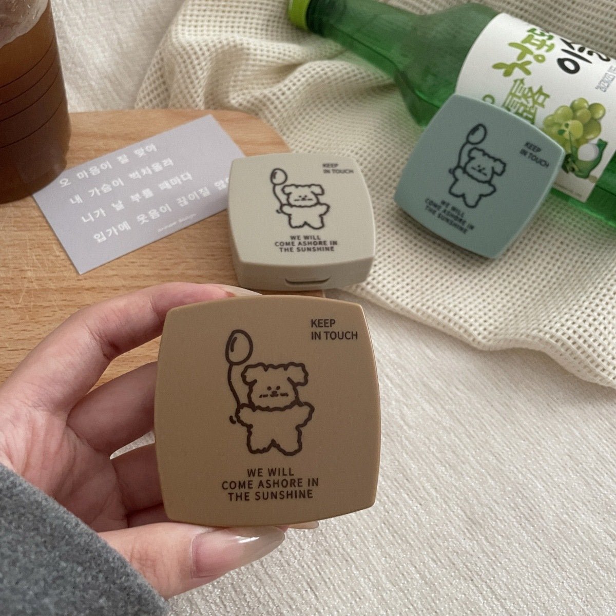 Balloon Line Puppy Colored Contact Lens Case - BEAUEYE (UK)