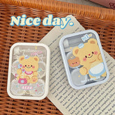 Blue Apron Bear Colored Contact Lens Case - BEAUEYE (UK)