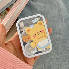 Blue Apron Bear Colored Contact Lens Case - BEAUEYE (UK)