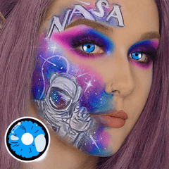 Cosplay Black Lobelia - Blue Coloured Contact Lenses - BEAUEYE (UK)