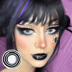 Cosplay Black&White Spiral Coloured Contact Lenses - BEAUEYE (UK)
