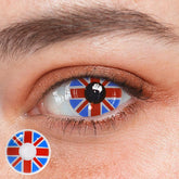 Cosplay Britain Flag Blue Coloured Contact Lenses - BEAUEYE (UK)
