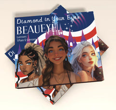 Cosplay Britain Flag Blue Coloured Contact Lenses - BEAUEYE (UK)