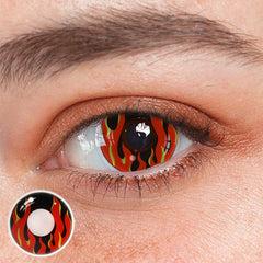 Cosplay Burning Flame Red Coloured Contact Lenses - BEAUEYE (UK)