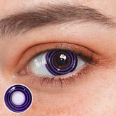 Cosplay Circle Line Black Purple Coloured Contact Lenses - BEAUEYE (UK)