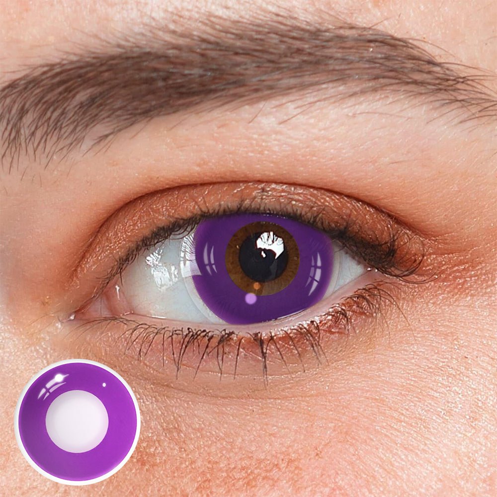 Cosplay Circle Line Purple Coloured Contact Lenses - BEAUEYE (UK)