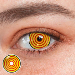 Cosplay Circle Line Red Yellow Coloured Contact Lenses - BEAUEYE (UK)