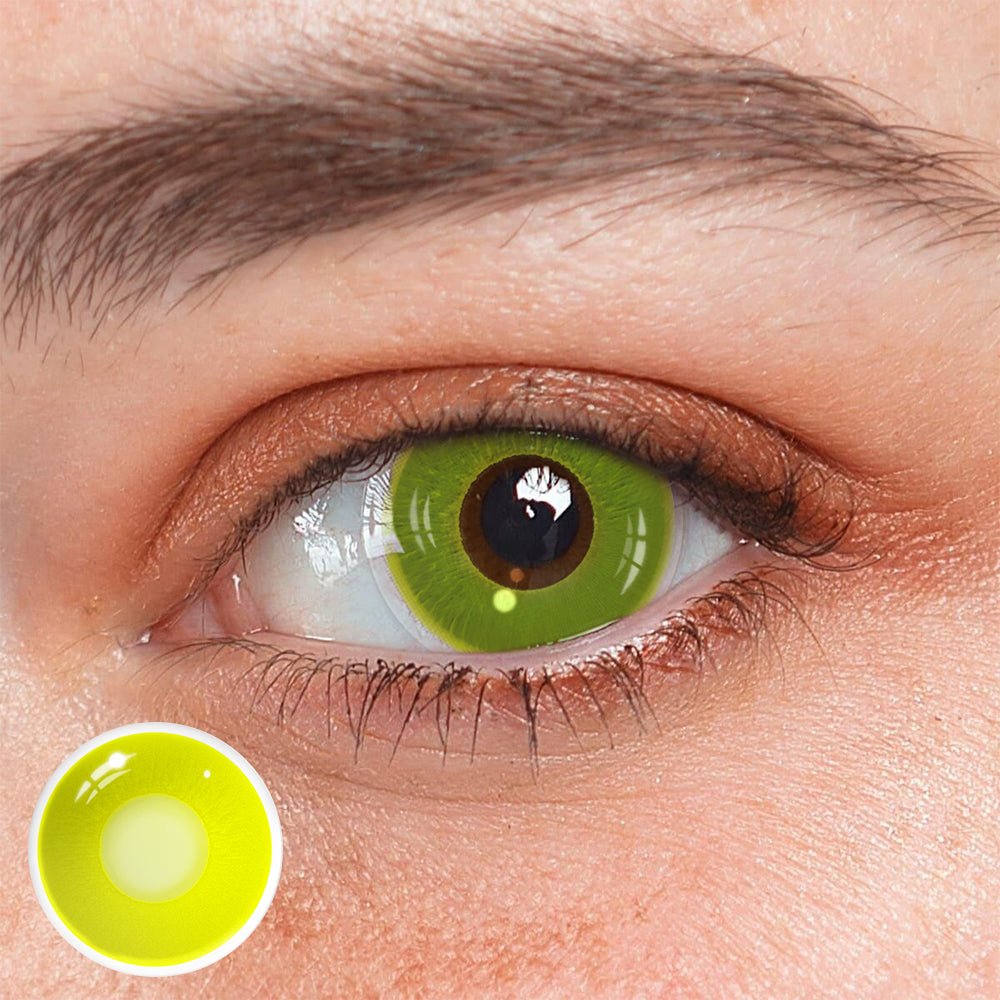 Cosplay Circle Line Yellow Coloured Contact Lenses - BEAUEYE (UK)
