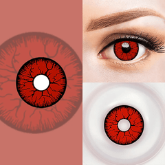 Cosplay Crack Red Coloured Contact Lenses - BEAUEYE (UK)
