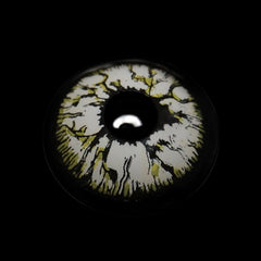 Cosplay Crack Yellow Gray Coloured Contact Lenses - BEAUEYE (UK)